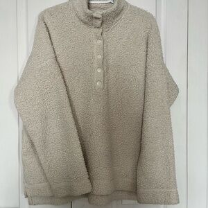 Aerie Cream Sherpa Pullover